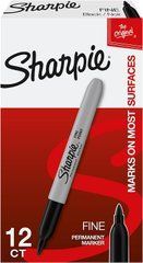 Маркеры перманентные Sharpie Permanent Markers, Fine Point Черный 12 шт. (&lrm;&lrm;&lrm;30001)