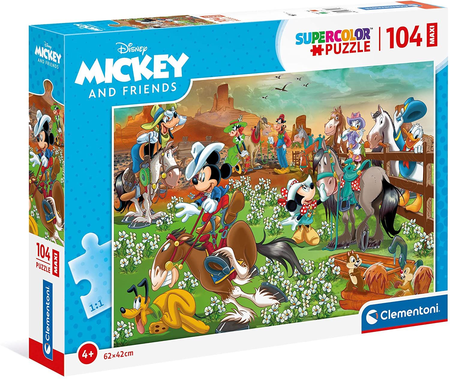 Пазл Clementoni Supercolor Mickey and Friends Puzzle MAXI Микки Маус и  друзья -104 шт. (23759) - Интернет-магазин 