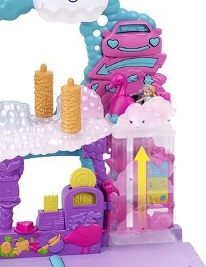 Игровой набор Полли Покет Polly Pocket Pollyville Flamingo Fun Car Wash Автомойка Фламинго (HHJ05)