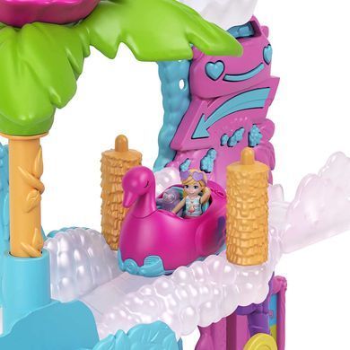 Игровой набор Полли Покет Polly Pocket Pollyville Flamingo Fun Car Wash Автомойка Фламинго (HHJ05)
