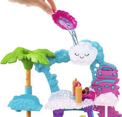 Игровой набор Полли Покет Polly Pocket Pollyville Flamingo Fun Car Wash Автомойка Фламинго (HHJ05)