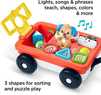 Навчальний візок Fisher-Price Laugh & Learn Pull & Play Learning Wagon Іграшки для малюків (GLK15)