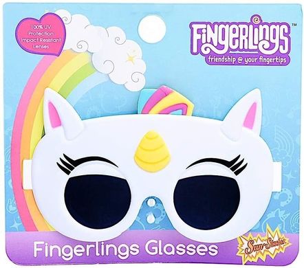 Сонцезахисні окуляри Sun-Staches Lil' Sunglasses Fingerling White Unicorn UV400 (SG3403)