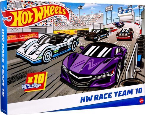 Набор машинок Hot Wheels Race Team 1:64 10 шт. (HMK47)