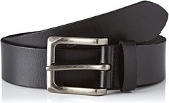 Мужской кожаный ремень Celio Black Leather Belt Черный Size W38 (B07D7LP5VS)