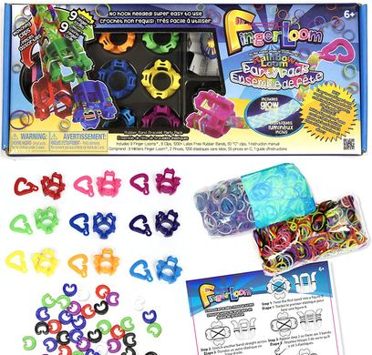 Набор Rainbow Loom Finger Loom Party Pack для плетения браслетов без использования крючка (R0046)