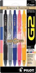 Набор цветных гелевых ручек PILOT G2 Mineral Art Limited Edition 0.7 мм, 5 шт (&lrm;16902)