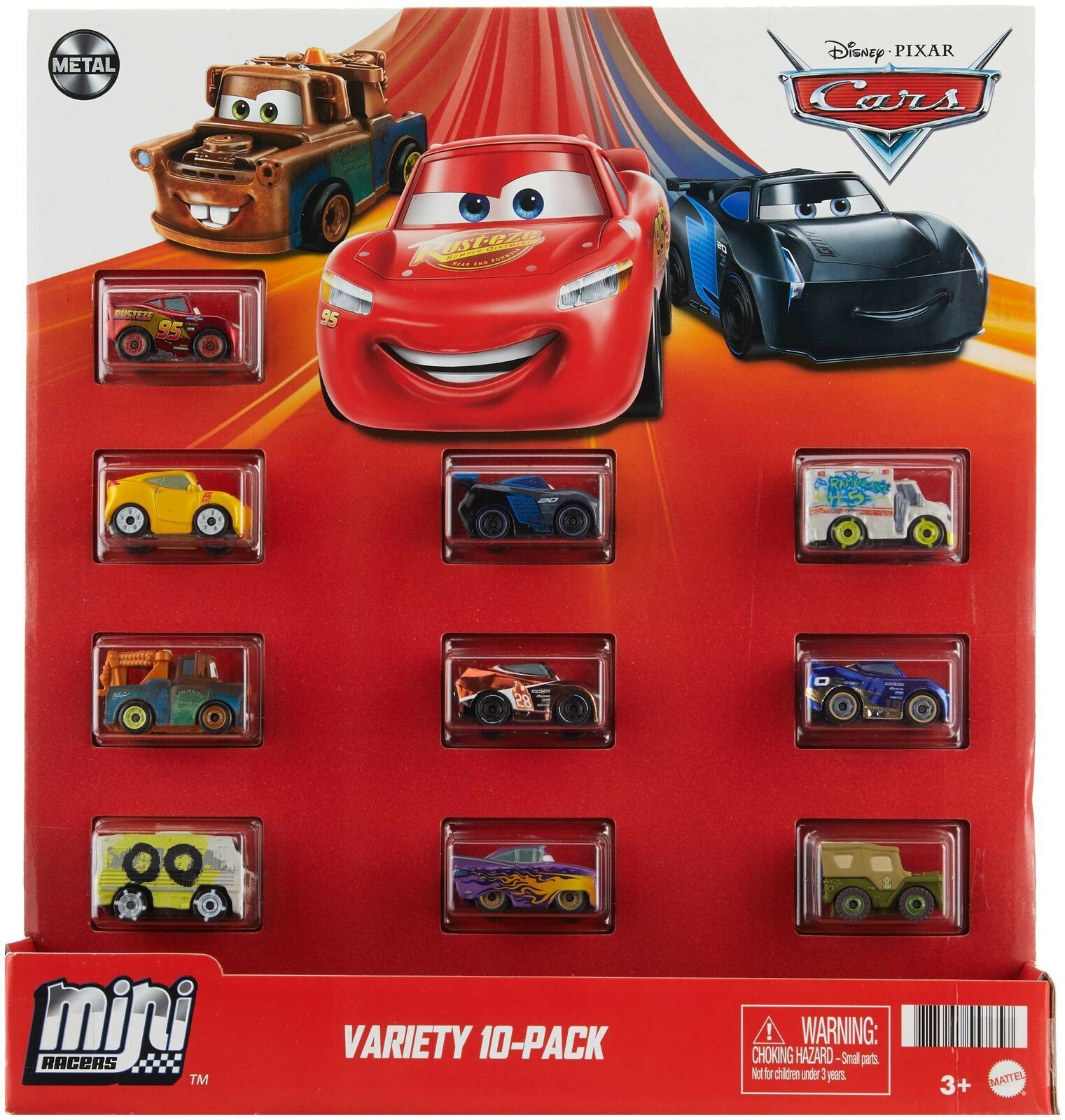 Набор мини автомобилей Тачки Mattel Disney Pixar Cars Mini Racers Vehicle 10  шт. (FLG73) - Интернет-магазин 