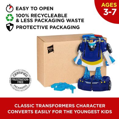 Трансформер Hasbro Transformers Rescue Bots - Chase the police-bot Бот спасатель Чейз полицейский (A2769)