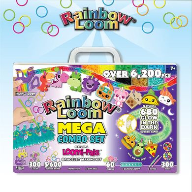 ​​​​​​​Мега-комбінований набір Rainbow Loom Loomi-Pals  Glow in The Dark для плетіння браслетів  (R0111)