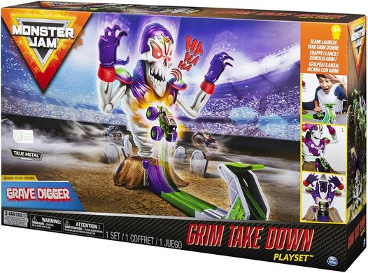 Игровой набор Spin Master Monster Jam Grim Takedown Playset Монстр Джем с звуком (6054797) (B07PBCHPVH)