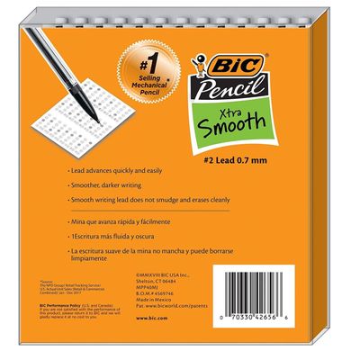 Набор механических карандашей BIC Xtra-Smooth Mechanical Pencil, Medium Point, 0.7мм (MPP40MJ) (MP40-BLK)