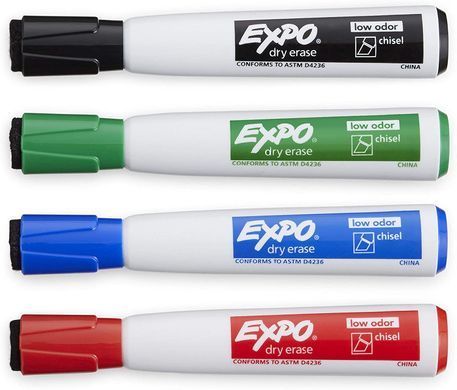 Набор маркеров для досок сухого стирания с магнитом EXPO Magnetic Dry Erase Markers  Цветные 4 шт. (1944728 )