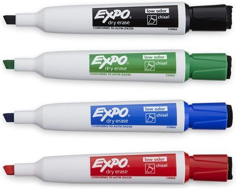 Набор маркеров для досок сухого стирания с магнитом EXPO Magnetic Dry Erase Markers  Цветные 4 шт. (1944728 )