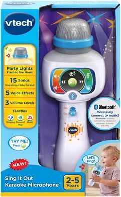 Дитячий караоке-мікрофон VTech з Bluetooth та світловими ефектами &mdash; 15 пісень, зміна голосу англ. мова