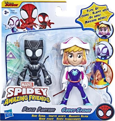 Ігровий набір Marvel Spidey and His Amazing Friends Ghost-Spider and Black Panther Чорна пантера Павук-привид (F2244)