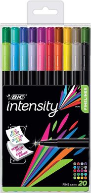 Ручки лайнеры BIC Intensity Fineliner Marker Pen Маркер 20 шт (BCFPA201-AST)