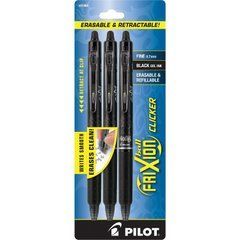 Набор стирающихся гелевых ручек 3 шт PILOT FriXion Clicker Erasable Черный 0.7 мм (31464)