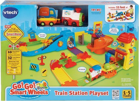 Игровой набор VTech Go! Go! Smart Wheels Train Station Железная дорога со станцией и поездом Англ.язык  (80-146700)