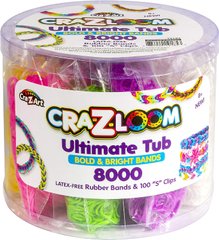 Набір гумок Cra-Z-Art Cra-Z-Loom Ultimate Tub 8000 гумок без латексу для плетіння браслетів (19185)