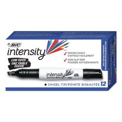 Набор маркеров для досок сухого стирания BIC Intensity Low Odor Dry Markers Черный 12 шт (BICGDEM11BK)