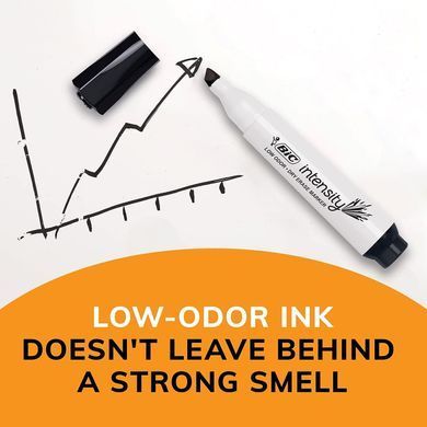 Набор маркеров для досок сухого стирания BIC Intensity Low Odor Dry Markers Черный 12 шт (BICGDEM11BK)