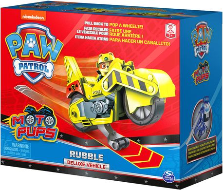 Ігровий набір Spin Master Paw Patrol Moto Pups Rubble Deluxe Vehicle Кріпиш Щенячий патруль мотоцикл (6060226)