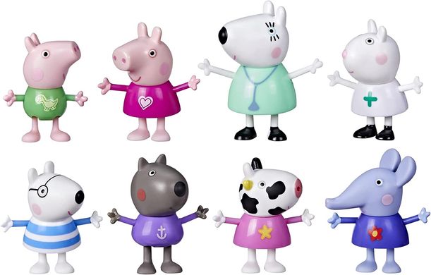 Ігровий набір з 8 фігурок Peppa Pig Dr. Polar Bear Calls On Peppa and Friends Figure Пеппа (F4827)