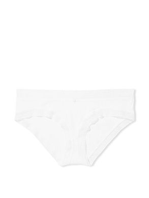 Хлопчатобумажные трусики хипхагер Victoria's Secret Lace Waist Cotton Hiphugger Panty - L (1199647)
