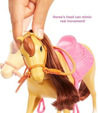 Игровой набор Barbie Hugs N Horses Playset, Brunette (GLL82)