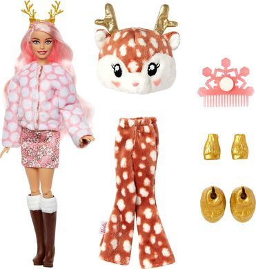 Лялька Барбі Barbie Cutie Reveal Зимовий блиск Оленя (HJL61)
