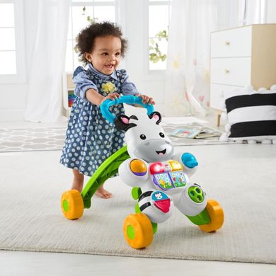 Інтерактивні ходунки Зебра Fisher-Price Learn with Me Zebra Walker зі звуковими ефектами (DKH80)