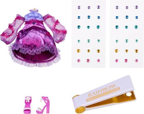 Кукла Rainbow High Be Dazzling Noemie Violette Purple с набором для декорирования и блестящими стразами (597834)