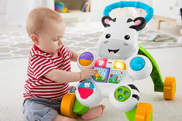 Інтерактивні ходунки Зебра Fisher-Price Learn with Me Zebra Walker зі звуковими ефектами (DKH80)