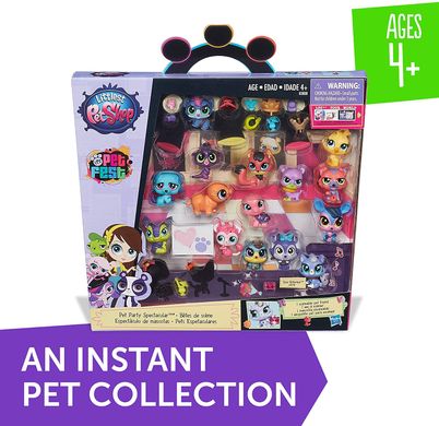 Ігровий набір Hasbro Littlest Pet Shop Pet Party Spectacular Домашні вихованці 15 шт (B3808)