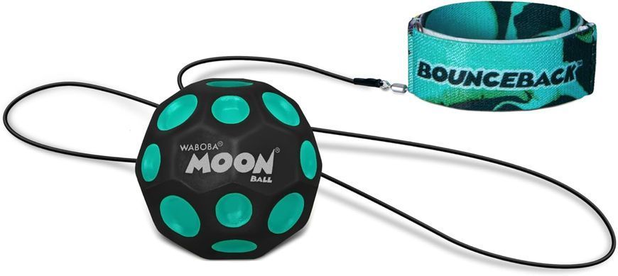 Лунный мяч Waboba Bounceback x Returning Moon Ball Blue Антигравитационный на резинке Синий (AZ-330-B)