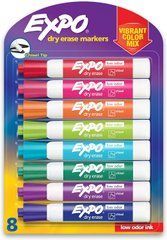 Набор маркеров для досок сухого стирания EXPO Low Odor Dry Erase Markers Цветные 8 шт. (071641086630)