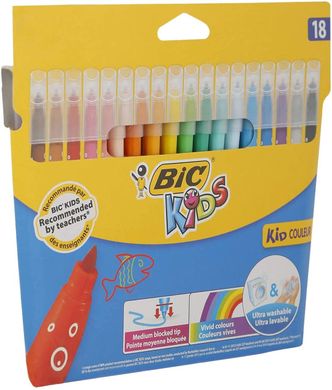 Набір змиваючих фломастерів BIC Kids Kid Couleur 18 шт. (937508)