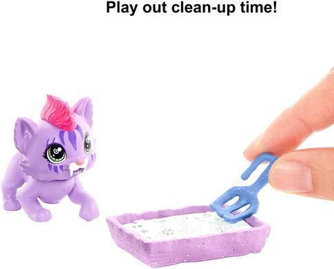 Игровой набор с куклой Mattel Cave Club Roaralai About Cats Playset Пещерная история (GNL95)