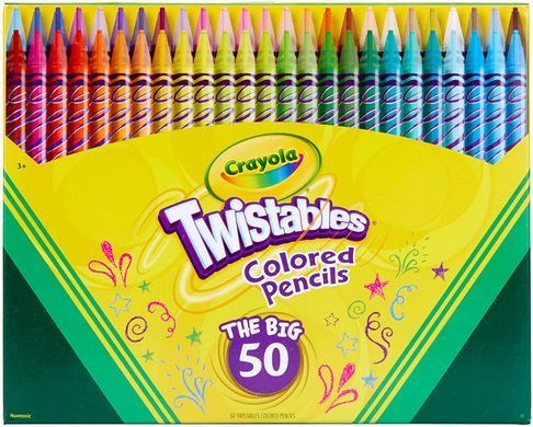 Набор карандашей Crayola Twistables Colored Pencil 50 шт (&lrm;68-7406)