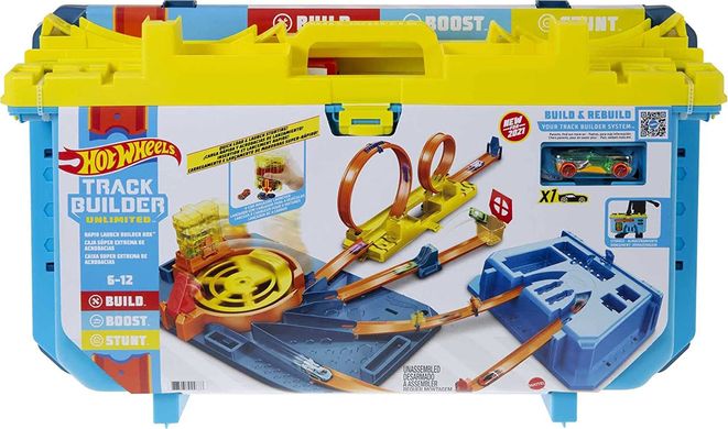 Трек Hot Wheels Track Builder Unlimited Rapid Launch Builder Box Конструктор Трас Мега-пуск (GVG11)