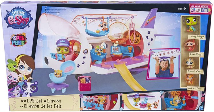 Ігровий набір Hasbro Littlest Pet Shop Pet Jet  Літак для домашніх вихованців  (B1242)