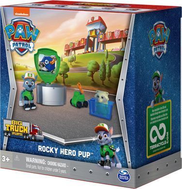 Игровой набор Spin Master Paw Patrol Big Truck Pups Hero Pup Rocky Щенячий патруль Рокки с дроном (6065546)