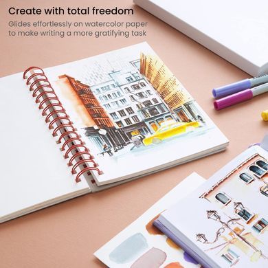 Профессиональные ручки Arteza Watercolor Pens EverBlend H2O 12 шт с гибкими наконечниками кисти (&lrm;ARTZ-2147)