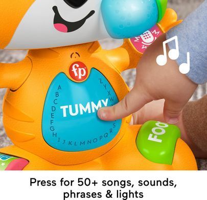 Интерактивная игрушка Fisher-Price Link Squad Bop & Groove Tiger Танец и наука Версия на английском языке (HTX04)