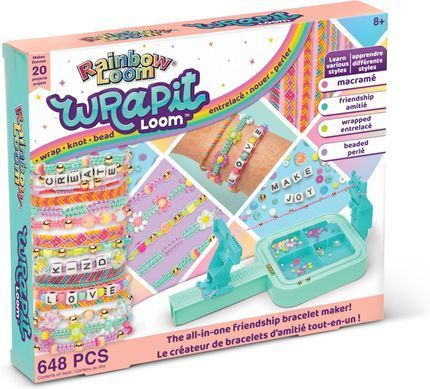 Набор для плетения браслетов Rainbow Loom Wrap it Loom 648 деталей (812317027492)