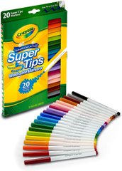 Набор фломастеров Crayola Super Tips Markers, Washable Markers Маркеров 20 штук (588106)