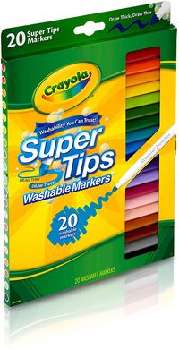 Набір фломастерів Crayola Super Tips Markers, Washable Markers Маркерів 20 штук (588106)