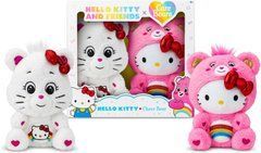 Набір м&rsquo;яких іграшок Care Bears & Hello Kitty &ndash; Cheer Bear та Hello Kitty 25 см (22715)