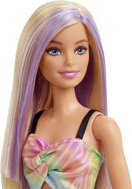 Лялька Barbie Fashionistas Doll #190 Барбі Модниця у літній райдужній сукні (HBV22)